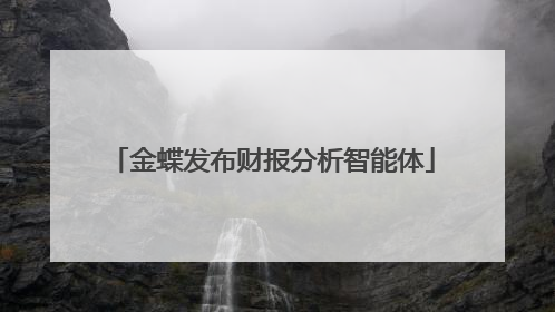 金蝶发布财报分析智能体