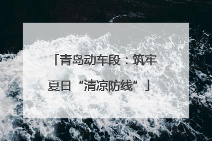 青岛动车段：筑牢夏日“清凉防线”