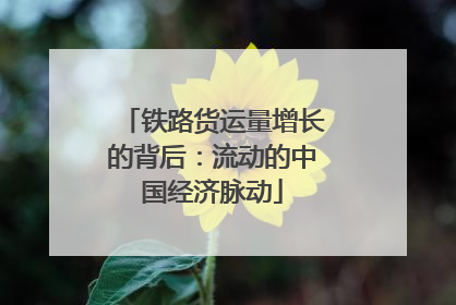 铁路货运量增长的背后：流动的中国经济脉动