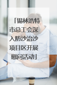锡林浩特市总工会深入防沙治沙项目区开展慰问活动
