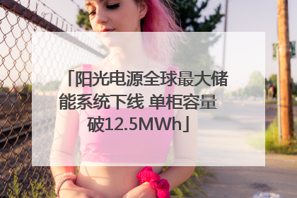 阳光电源全球最大储能系统下线 单柜容量破12.5MWh