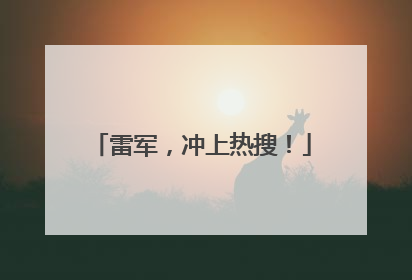 雷军，冲上热搜！