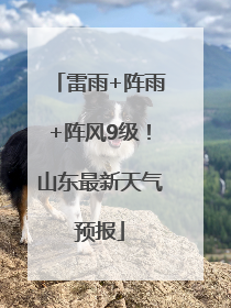 雷雨+阵雨+阵风9级！山东最新天气预报