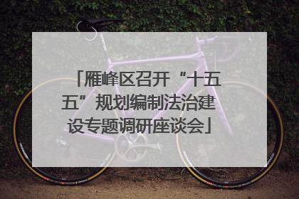 雁峰区召开“十五五”规划编制法治建设专题调研座谈会