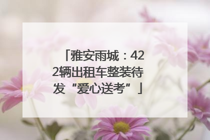 雅安雨城：422辆出租车整装待发“爱心送考”