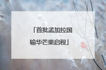 首批孟加拉国输华芒果启程