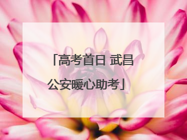 高考首日 武昌公安暖心助考