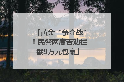 黄金“争夺战”！民警两度苦劝拦截9万元包裹