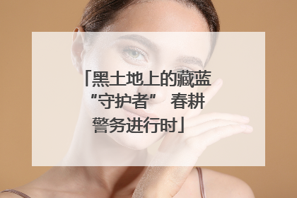黑土地上的藏蓝“守护者” 春耕警务进行时