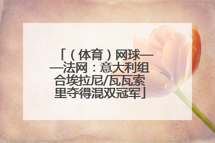 （体育）网球——法网：意大利组合埃拉尼/瓦瓦索里夺得混双冠军