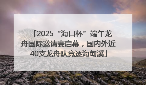 2025“海口杯”端午龙舟国际邀请赛启幕，国内外近40支龙舟队竞逐海甸溪
