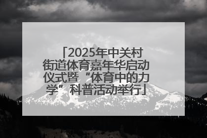 2025年中关村街道体育嘉年华启动仪式暨“体育中的力学”科普活动举行