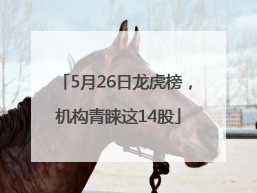 5月26日龙虎榜，机构青睐这14股