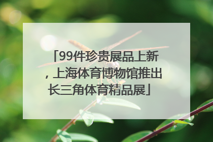 99件珍贵展品上新，上海体育博物馆推出长三角体育精品展