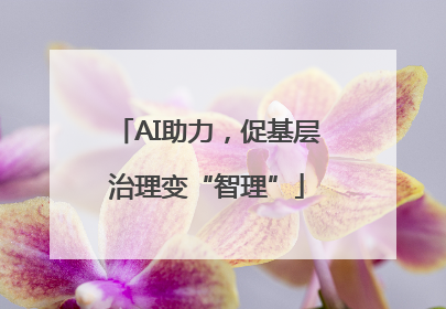 AI助力，促基层治理变“智理”