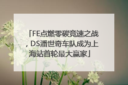 FE点燃零碳竞速之战，DS潘世奇车队成为上海站首轮最大赢家